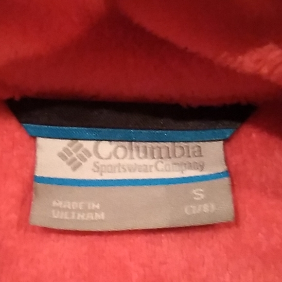 Columbia pink sportswear fleece jacket kids girls 7/8 - Picture 5 of 6